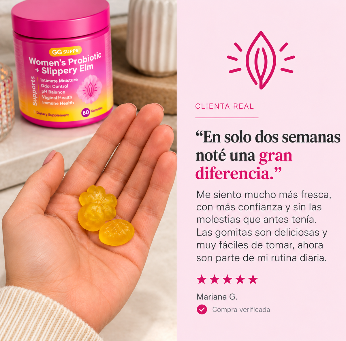 HerBiotic™ | Controla el mal olor y restaura la humedad íntima